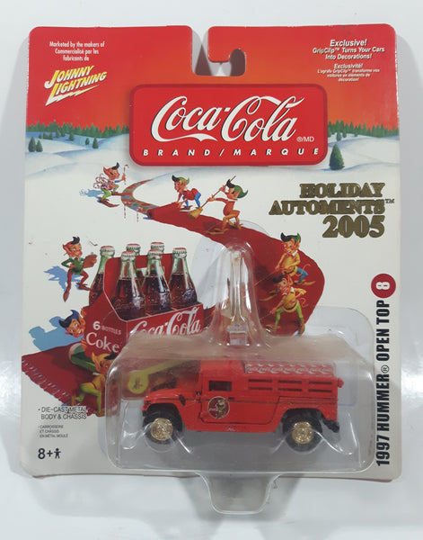 2005 Playing Mantis Johnny Lighting Coca Cola Brand Holiday Automents #8 1997 Hummer Open Top Red Die Cast Toy Car Vehicle New in Package