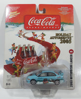 2005 Playing Mantis Johnny Lighting Coca Cola Brand Holiday Automents #3 2003 Mitsubishi Lancer Light Blue Die Cast Toy Car Vehicle New in Package