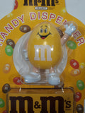 1991 Mars Inc. M & M's Brand Chocolate Candies Peanut 3 1/2" Tall Yellow Character Toy Handy Dispenser Figure New in Package