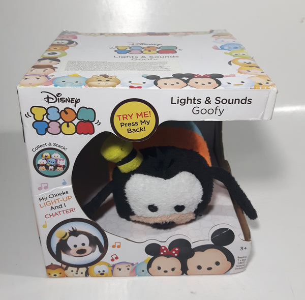 2016 Just Play Disney Tsum Tsum Lights & Sounds Goofy Toy Stuffed Character New in Box