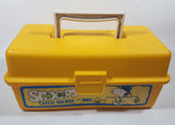Vintage 1965 Zebco United Features Syndicate Peanuts Snoopy Catch 'Em Box Yellow Plastic Fishing Tackle Box