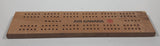 Vintage 1970s Air Canada Wood Cribbage Board Game