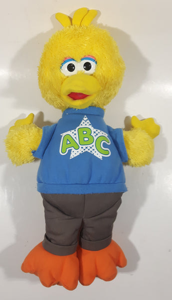 2010 Hasbro Sesame Street Talking Big Bird ABC 14" Tall Stuffed Toy Character