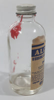 Antique 1940s Western Laboratories Vancouver Canada Vanex Alcorub Rubbing Alcohol Compound 4 1/4" Tall Glass Medicine Bottle