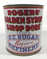 Vintage Rogers Syrup Golden Sugar Vancouver, B.C. Sugar Refinery 5lb 2.27kg Tin Metal Can with Lid