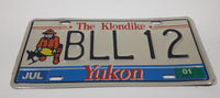 2001 Yukon The Klondike Man Panning Gold Themed Metal Vehicle License Plate Tag BLL 12
