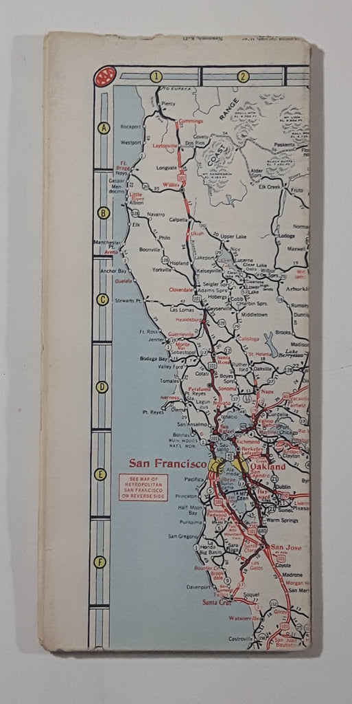 1961 AAA American Automobile Association Road Map of Southwestern USA ...