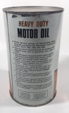 Vintage Simpsons Sears Allstate Heavy Duty Motor Oil 1 Quart SAE 30 Gold and White Metal Oil Can FULL