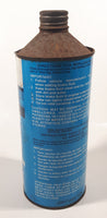 Vintage Ford Heavy Duty Brake Fluid 32 fl oz 909 ml Blue and White Metal Can FULL