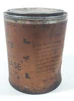 Antique Bailey Mfg. Co. Bailey's Perfected Snow Proof Shoe Grease 16 Fl. Oz. Metal Can with Paper Label