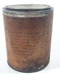 Antique Bailey Mfg. Co. Bailey's Perfected Snow Proof Shoe Grease 16 Fl. Oz. Metal Can with Paper Label