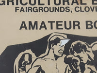 Vintage Surrey Boxing Club Amateur Boxers Event Agricultural Building Fairgrounds Cloverdale 10" x 16" Paper Poster Advertisement