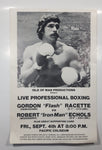 Vintage Isle Of Man Productions Present Live Professional Boxing Match  Gordon "Flash" Racette vs. Robert "Iron Man" Echols Pacific Coliseum Vancouver 13" x 20" Paper Poster Advertisement