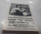 Vintage Isle Of Man Productions Present Live Professional Boxing Match  Gordon "Flash" Racette vs. Robert "Iron Man" Echols Pacific Coliseum Vancouver 13" x 20" Paper Poster Advertisement