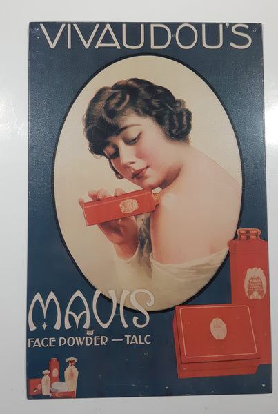 Vivaudou's Mavis Face Powder Talc 10" x 16" Tin Metal Sign