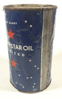 Vintage North Star Oil Limited William Penn Motor Oil One Quart 6 5/8" Tall Metal Can