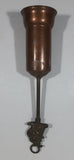 Antique Copper and Brass Fire Place Brush Cleaning Tool with Tall Ship Handle