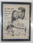 Vintage 1947 Honeymoon Movie Film Shirley Temple Framed Magazine Advertisement