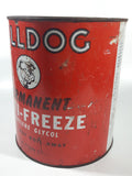 Vintage T. Eaton Co. Bulldog Permanent Anti-Freeze Coolant Ethylene Glycol 1 Imperial Gallon Metal Can