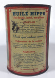 Antique James Weir Company Ltd Toronto Hippo Oil Permanent Pliable 4 1/2" Tall Metal Oil Can FULL