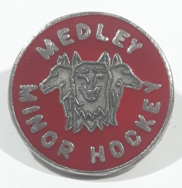 Vintage Medley Alberta Minor Hockey Enamel Metal Lapel Pin