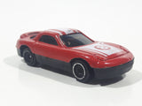 Unknown Brand #8 Mazda RX-7 Style Red and White Die Cast Toy Car Vehicle