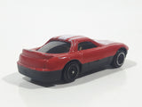 Unknown Brand #8 Mazda RX-7 Style Red and White Die Cast Toy Car Vehicle