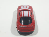 Unknown Brand #8 Mazda RX-7 Style Red and White Die Cast Toy Car Vehicle