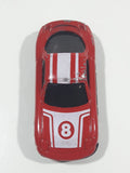 Unknown Brand #8 Mazda RX-7 Style Red and White Die Cast Toy Car Vehicle