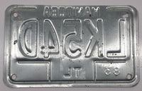 1983 Friendly Manitoba White With Black Letters Trailer Metal Vehicle License Plate Tag LK54D
