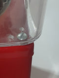 Vintage Northwestern MORRIS ILLINOIS Red Metal with Plastic Globe 17 1/2" Tall Gumball Candy Dispenser Vending Machine with Two Keys