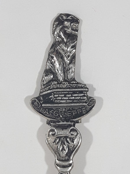 La Gileppe Belgium Lion Statue Travel Souvenir Silver Plated Metal Spoon