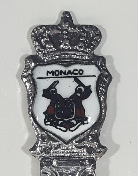 Monaco Travel Souvenir Silver Plated Metal Spoon