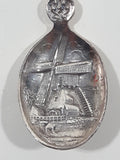 Dutch Holland Windmill Travel Souvenir Silver Plated Metal Spoon with Rotating Blades