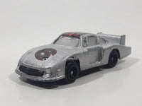 Vintage 1980s Welly Porsche Turbo #6 Silver Grey Die Cast Toy Race Car Vehicle