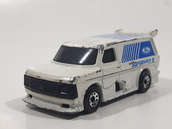 1986 Matchbox Ford Super Van II White Die Cast Toy Car Vehicle