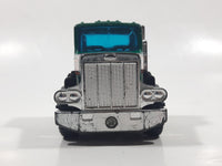 Vintage 1980 Buddy L Peterbilt Semi Tractor Truck Green Pressed Steel and Plastic Die Cast Toy Car Vehicle