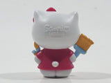 2018 Sanrio Hello Kitty with Paint Brushes 1 3/4" Tall Plastic Toy Figure