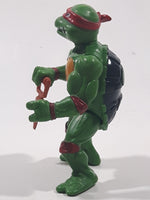 1988 Playmates Mirage Studios TMNT Teenage Mutant Ninja Turtles Raphael 4" Tall Plastic Toy Action Figure with Weapon