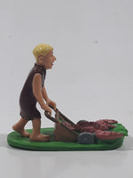 Dakin U.C.S. Amblin The Flintstones Movie Barney Rubble With with Lobster Lawn Mower 2 3/4" Tall PVC Toy Figure