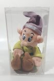 Walt Disney World Snow White and The Seven Dwarfs Dopey 7 1/2" Tall Toy Stuffed Plush Character in Display Case