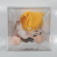 The Disney Store Snow White and The Seven Dwarfs Sneezy 7 1/2" Tall Toy Stuffed Mini Bean Bag Plush Character in Display Case New with Tags