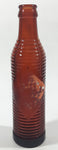 Antique 1940s Orange Crush 7 Fl oz 8 1/4" Tall Brown Amber Glass Beehive Style Bottle