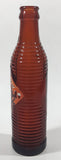 Antique 1940s Orange Crush 7 Fl oz 8 1/4" Tall Brown Amber Glass Beehive Style Bottle