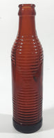 Antique 1940s Orange Crush 7 Fl oz 8 1/4" Tall Brown Amber Glass Beehive Style Bottle