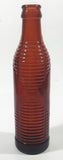 Antique 1940s Orange Crush 7 Fl oz 8 1/4" Tall Brown Amber Glass Beehive Style Bottle