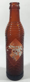 Antique 1940s Orange Crush 7 Fl oz 8 1/4" Tall Brown Amber Glass Beehive Style Bottle