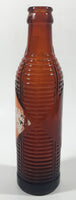 Antique 1940s Orange Crush 7 Fl oz 8 1/4" Tall Brown Amber Glass Beehive Style Bottle