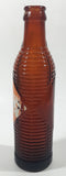 Antique 1940s Orange Crush 7 Fl oz 8 1/4" Tall Brown Amber Glass Beehive Style Bottle