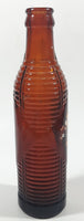 Antique 1940s Orange Crush 7 Fl oz 8 1/4" Tall Brown Amber Glass Beehive Style Bottle